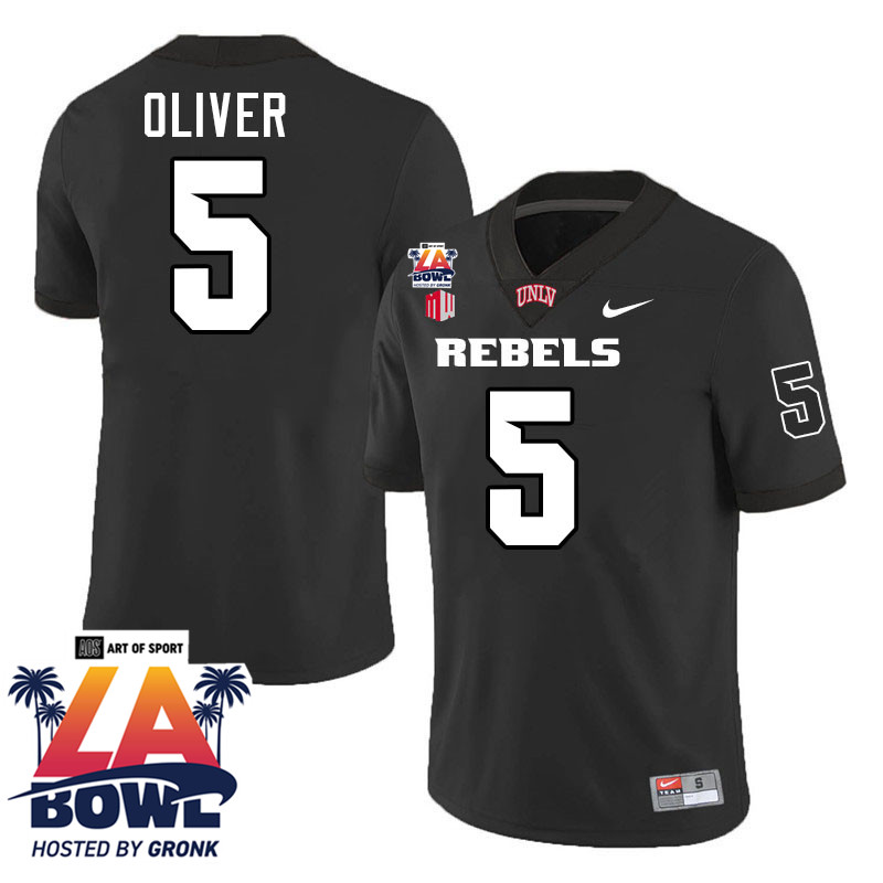 Cameron Oliver LA Bowl Jersey,UNLV Rebels 2024 LA Bowl Jersey-Black